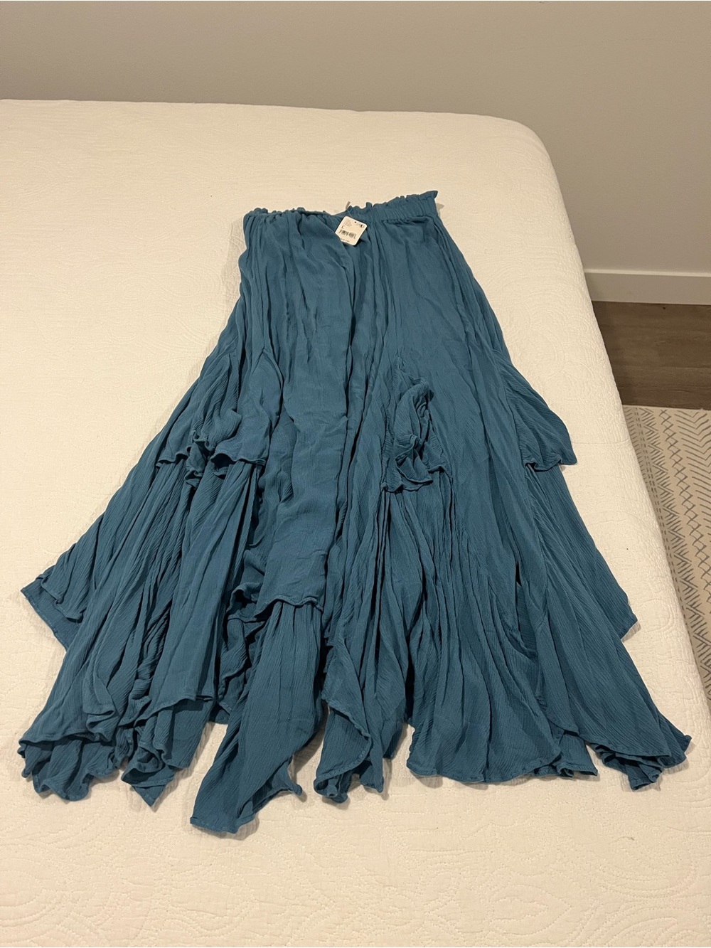 Free people clover handkerchief hem maxi skirt